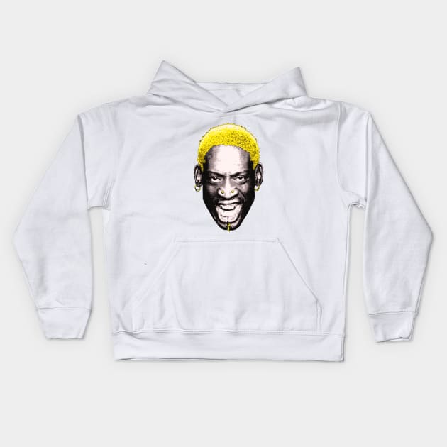 Rodman yellow Kids Hoodie by tdK